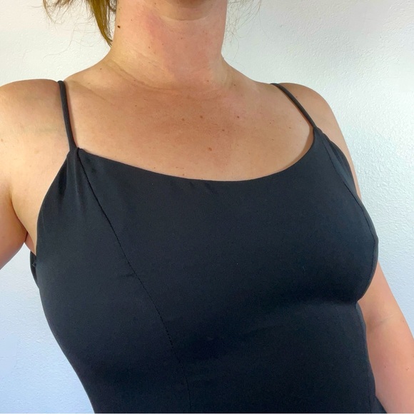 Vintage Sheer Black Spaghetti Strap Mini Dress SZ Small - Picture 2 of 9